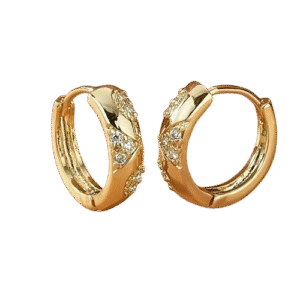 18K Gold Plated Fashion Hoop Earrings for Women – Elegant Party & Daily Wear Jewellery