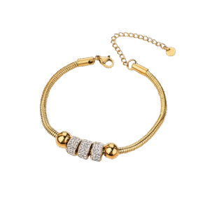 18K Gold Plated Stainless Steel Women’s Bracelet – Simple & Elegant Daily Wear Jewellery